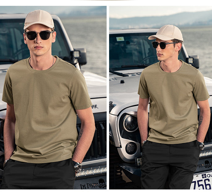 🔥45% off🔥Ice Silk Cotton Men's Short Sleeve T-shirt