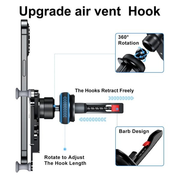 š„2023 new hot saleš„Invisible Rotatable Air Vent Mount Car Phone Holder