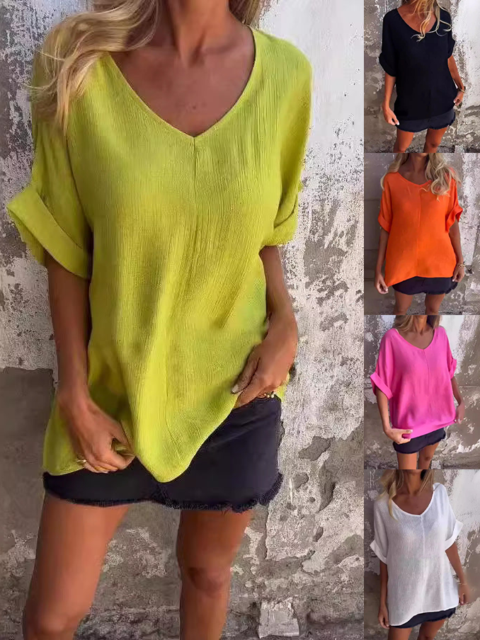 🔥Summer Sale🔥Oversize V-Neck T Shirt for Women
