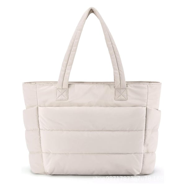 👜Women's Waterproof Bubble Bag 20L Fluffy Tote Bag Quilted Laptop Shoulder Handbag