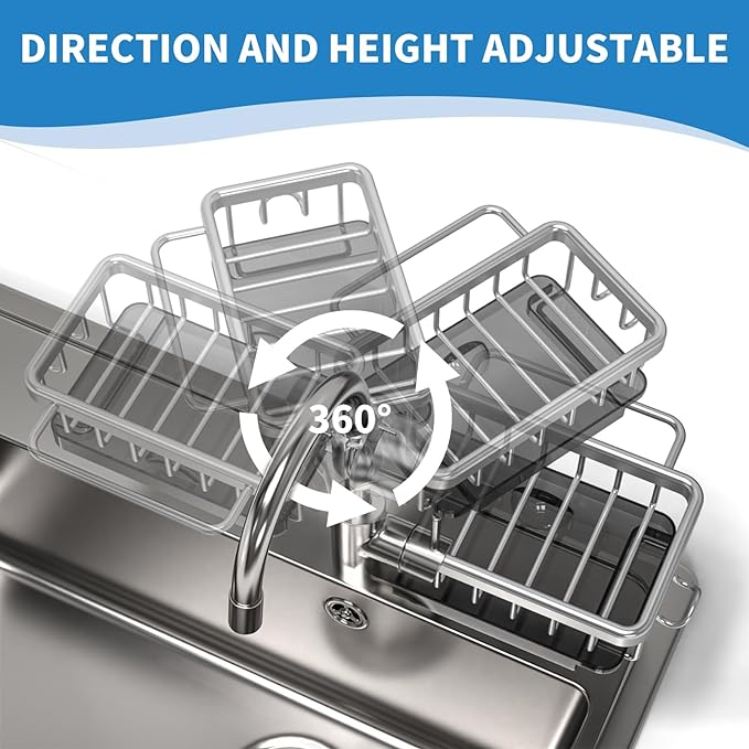 Sink Drain Rack Sponge Storage