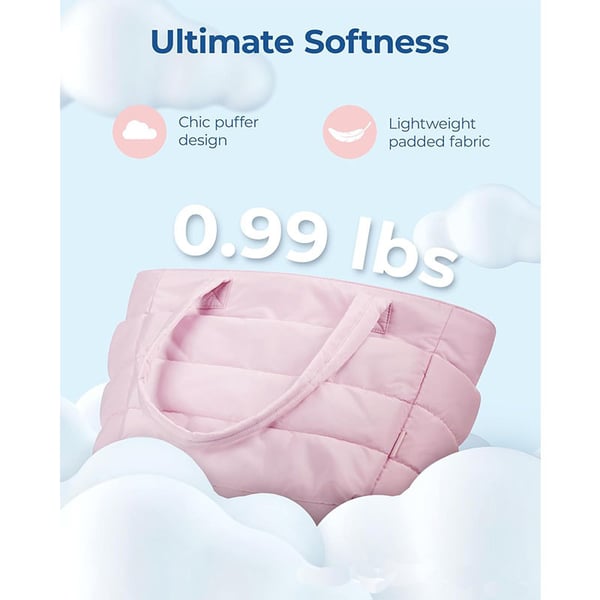 👜Women's Waterproof Bubble Bag 20L Fluffy Tote Bag Quilted Laptop Shoulder Handbag