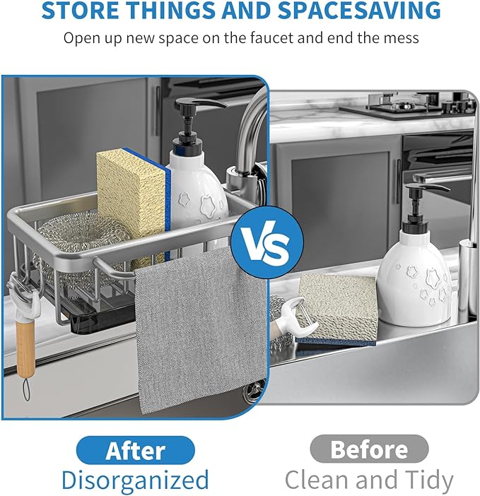 Sink Drain Rack Sponge Storage