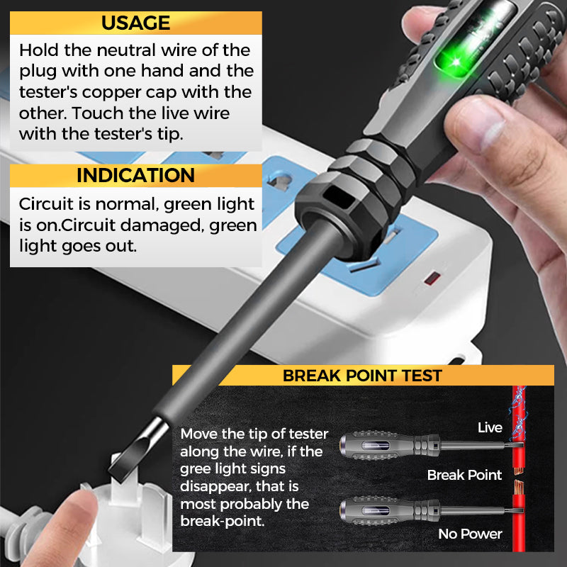 🎉Buy 2 Get 1 Free🎉2-in-1 High Torque Strong Magnetic Screwdriver Electricity Detector