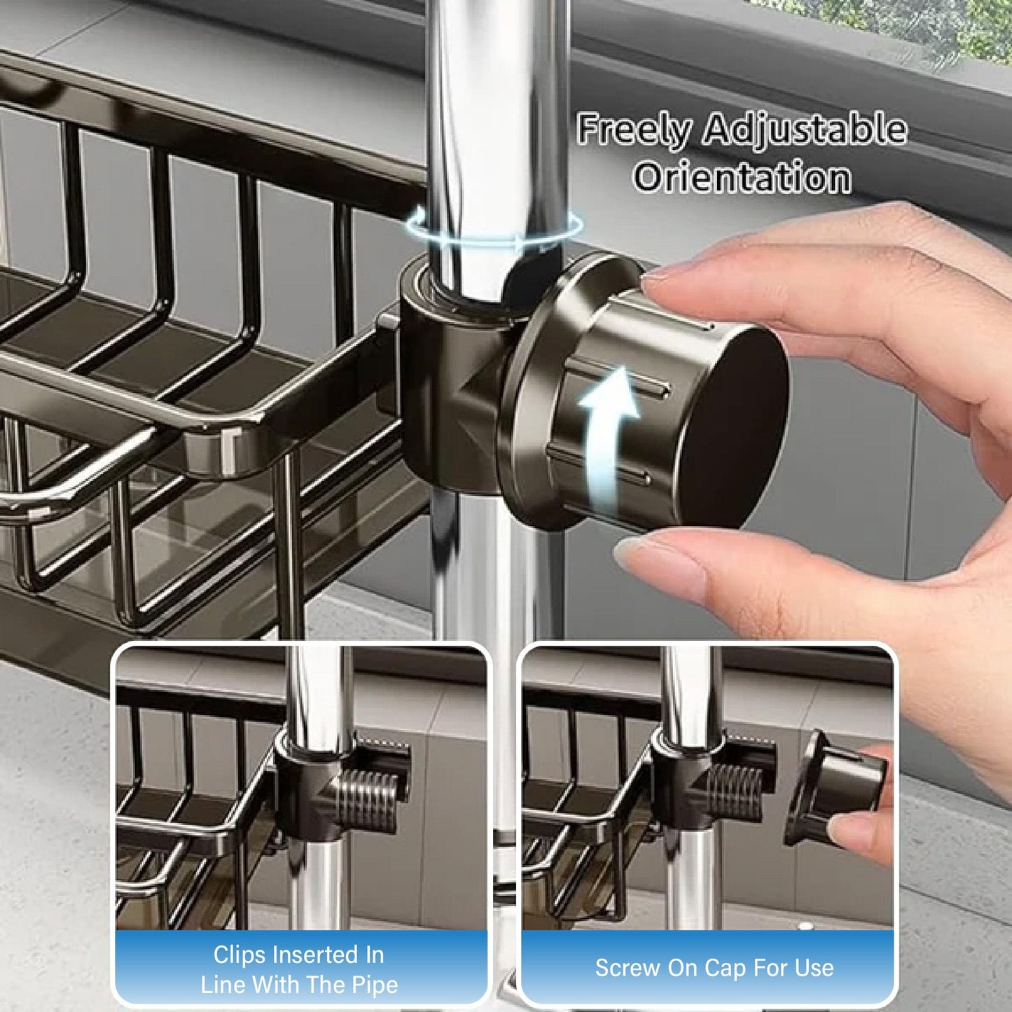 Sink Drain Rack Sponge Storage