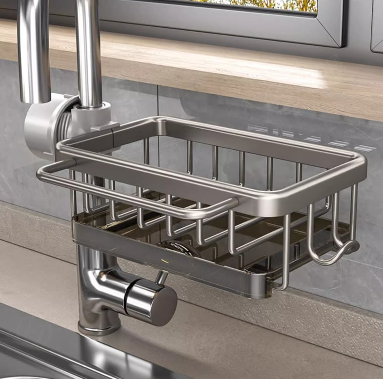 Sink Drain Rack Sponge Storage