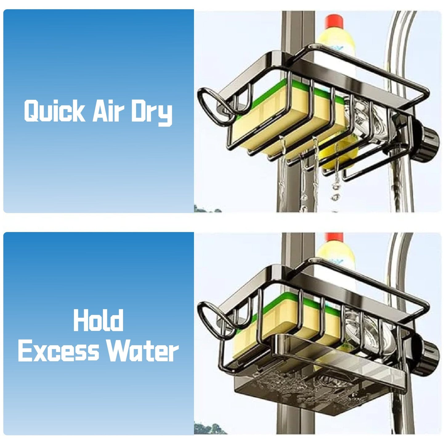 Sink Drain Rack Sponge Storage