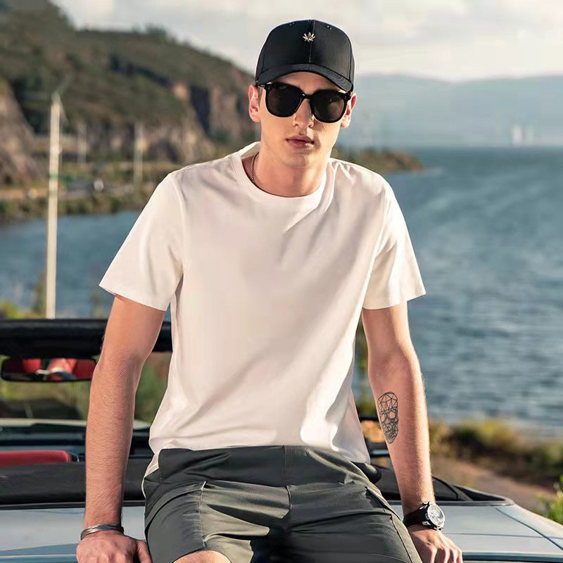 🔥45% off🔥Ice Silk Cotton Men's Short Sleeve T-shirt