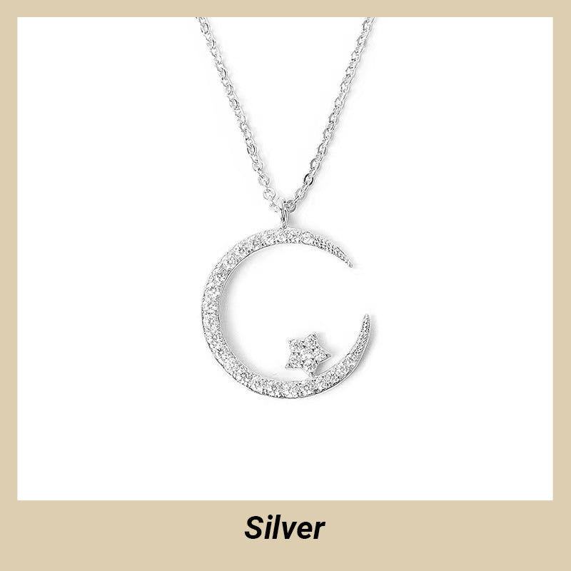🔥Gift For Women💕Bright Night: Moon Star Necklace🌙✨