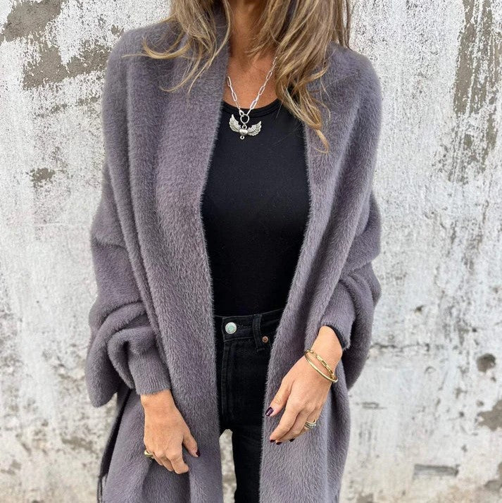 Women's Long Sleeve Casual Tassel Shawl Coat
