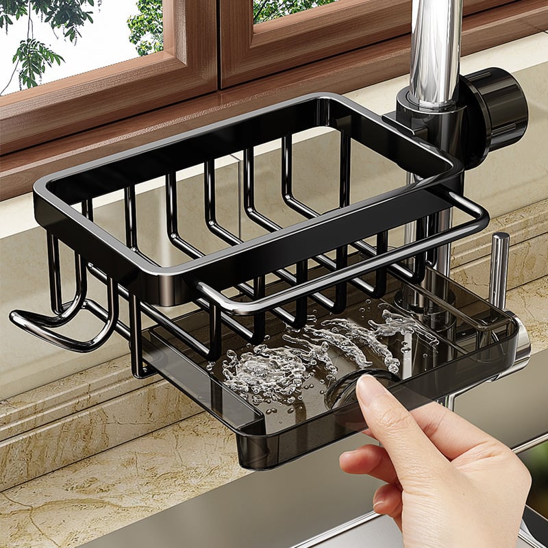 Sink Drain Rack Sponge Storage