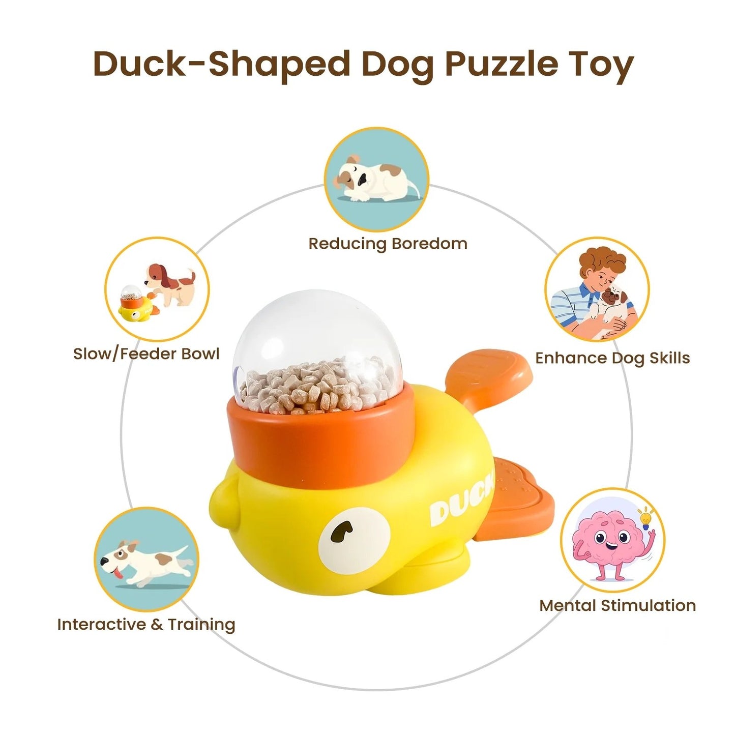 🏆Flash Sale⚡Little Yellow Duck Pet Feeder - Interactive Pecking Fun for Kids!