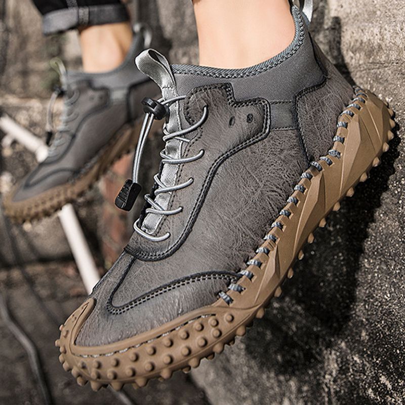【49% OFF】 Men's hand-stitched leather casual sneakers🔥Buy 2 pairs,Free Shipping 🔥
