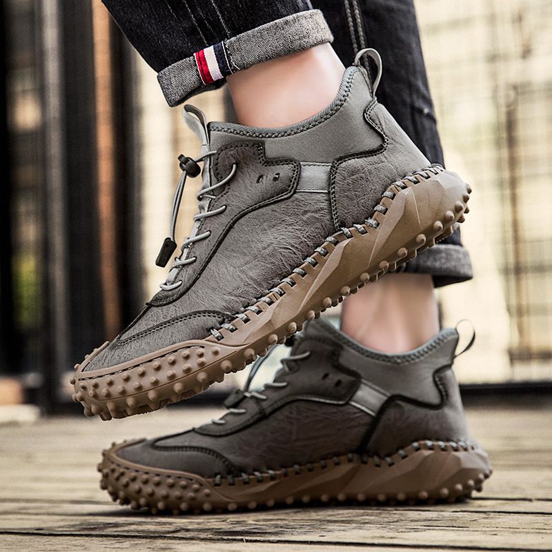 【49% OFF】 Men's hand-stitched leather casual sneakers🔥Buy 2 pairs,Free Shipping 🔥