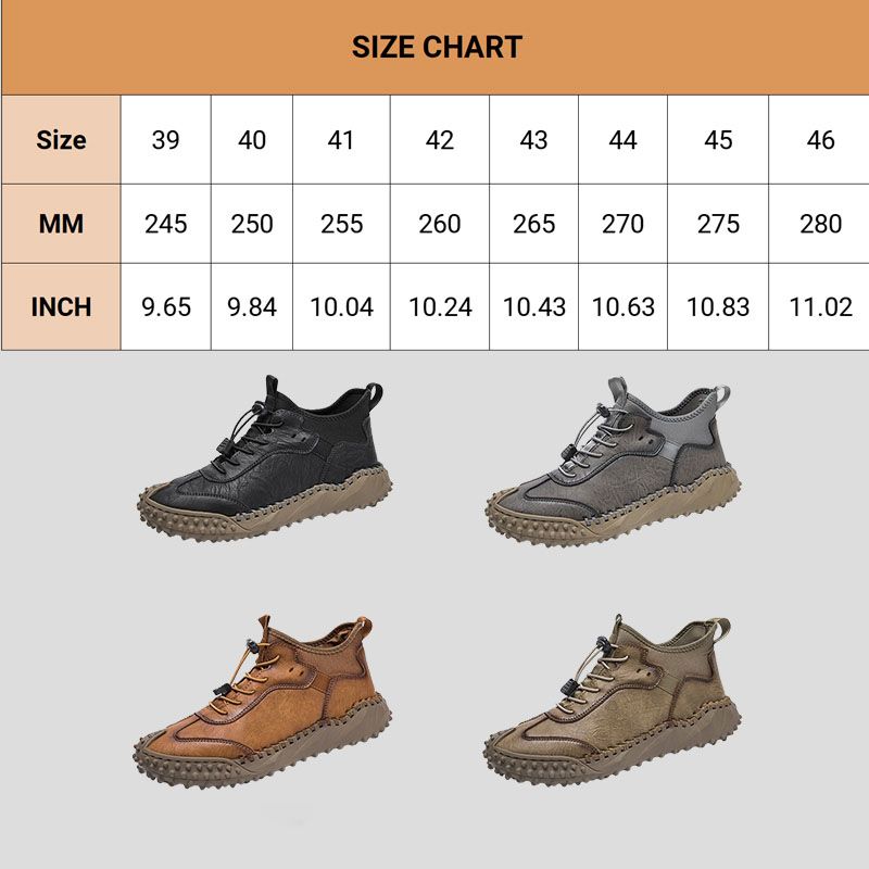【49% OFF】 Men's hand-stitched leather casual sneakers🔥Buy 2 pairs,Free Shipping 🔥