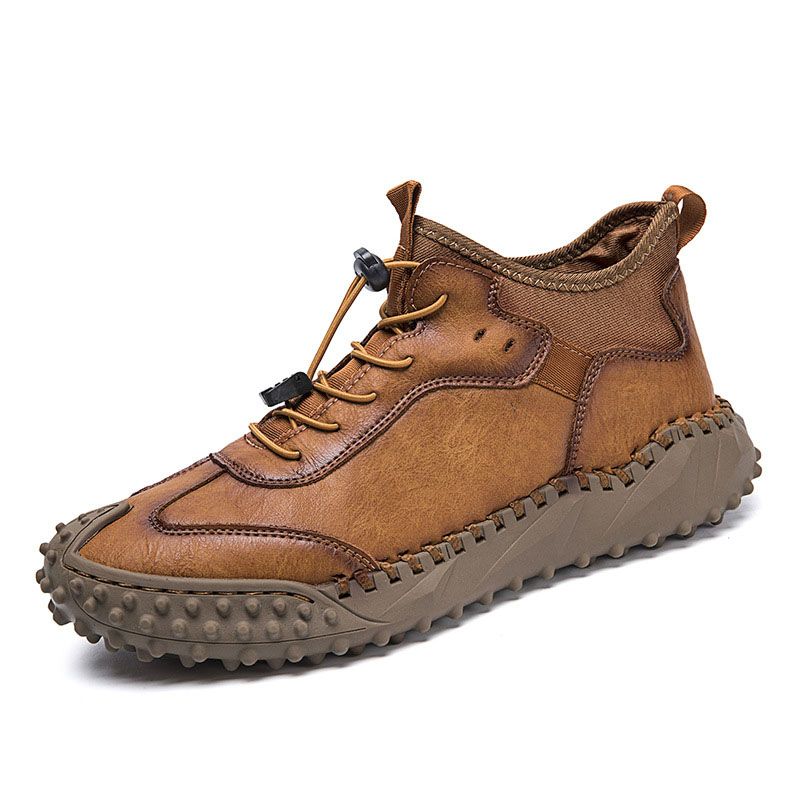 【49% OFF】 Men's hand-stitched leather casual sneakers🔥Buy 2 pairs,Free Shipping 🔥
