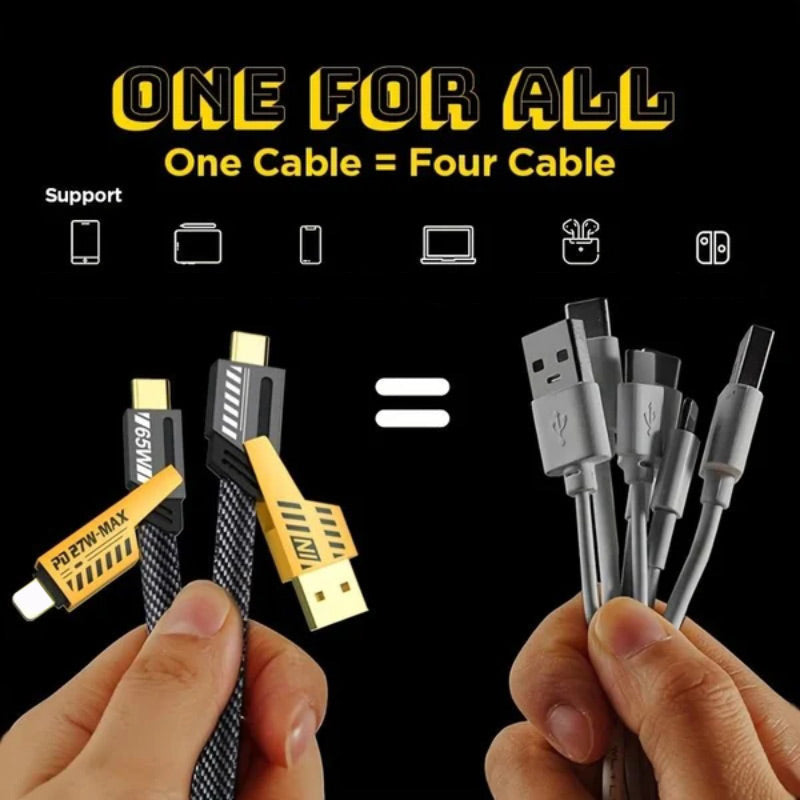 š„NEW HOT SALEš„4 in 1 PD 27W 65W Fast Charging Cable