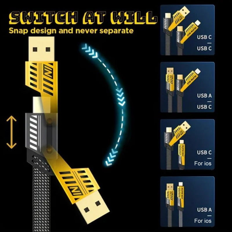 š„NEW HOT SALEš„4 in 1 PD 27W 65W Fast Charging Cable