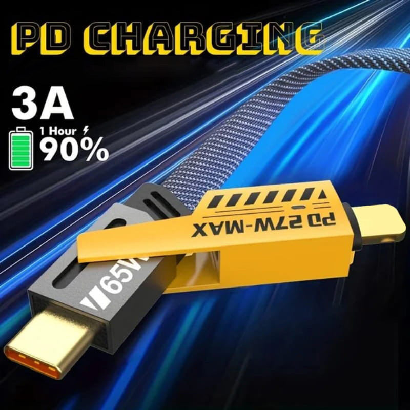 š„NEW HOT SALEš„4 in 1 PD 27W 65W Fast Charging Cable