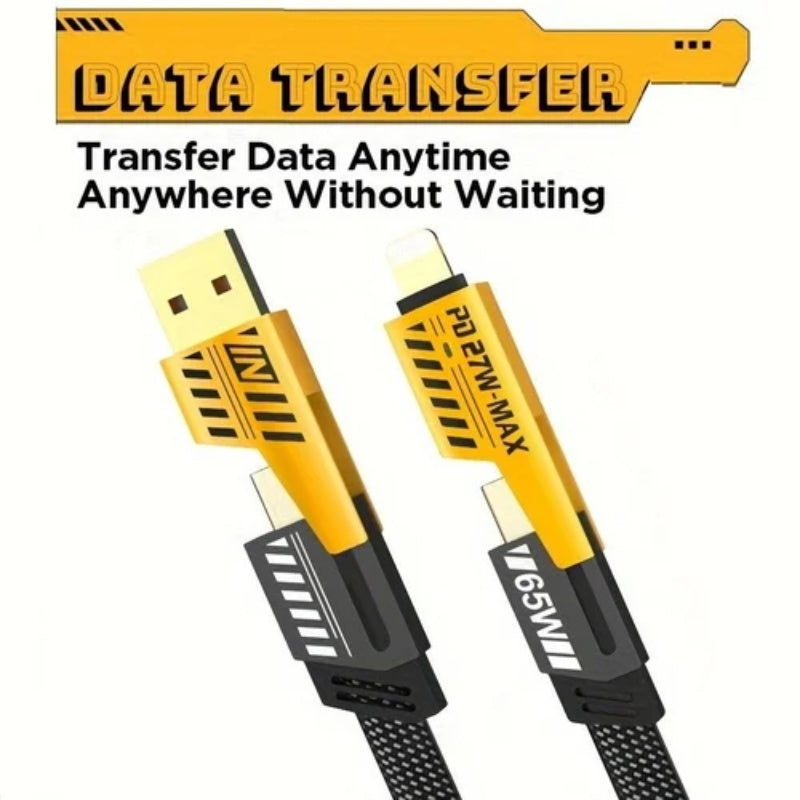 š„NEW HOT SALEš„4 in 1 PD 27W 65W Fast Charging Cable