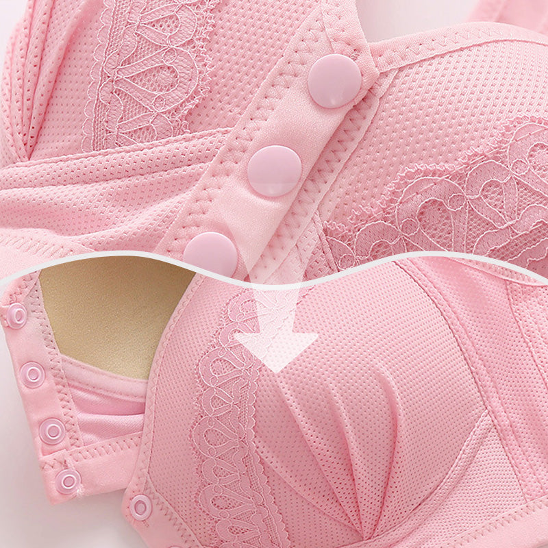 π2025 Front Button Breathable Skin-Friendly Cotton Bra