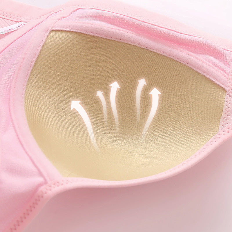 π2025 Front Button Breathable Skin-Friendly Cotton Bra
