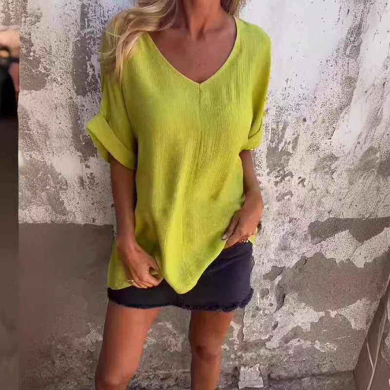 🔥Summer Sale🔥Oversize V-Neck T Shirt for Women