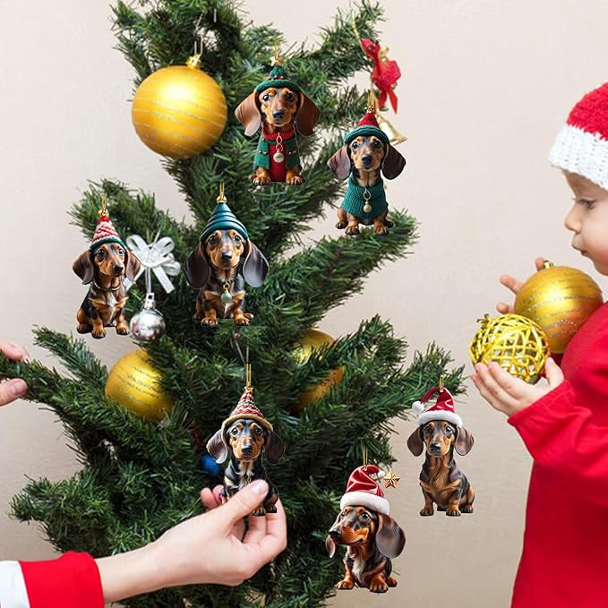 🎄Dog Christmas tree ornament✨Hanging dog ornaments