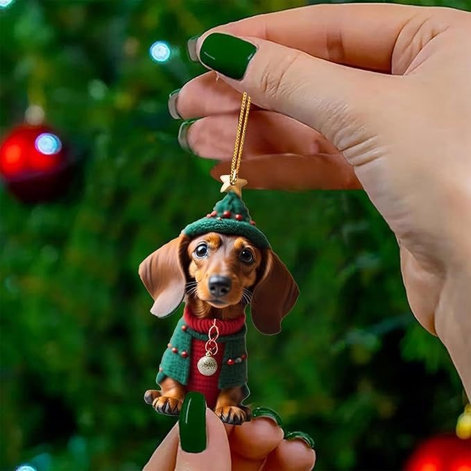 🎄Dog Christmas tree ornament✨Hanging dog ornaments