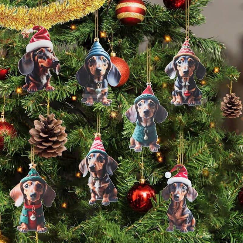 🎄Dog Christmas tree ornament✨Hanging dog ornaments