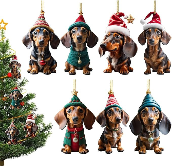 🎄Dog Christmas tree ornament✨Hanging dog ornaments