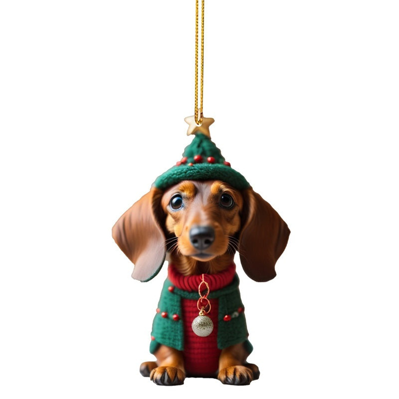 🎄Dog Christmas tree ornament✨Hanging dog ornaments