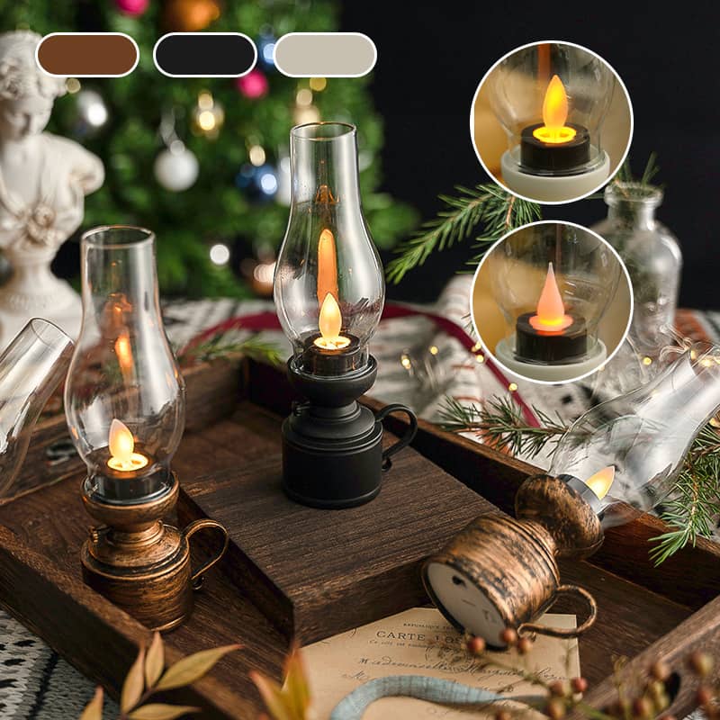 Halloween Carnival Nightš„š„LED Vintage Kerosene Lamp Electronic Swing Candle