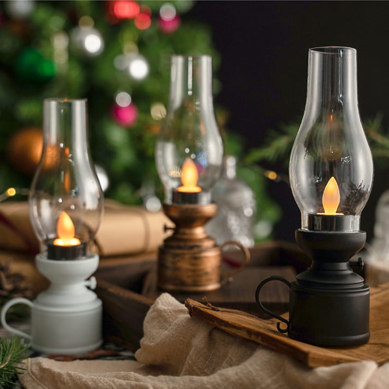 Halloween Carnival Nightš„š„LED Vintage Kerosene Lamp Electronic Swing Candle