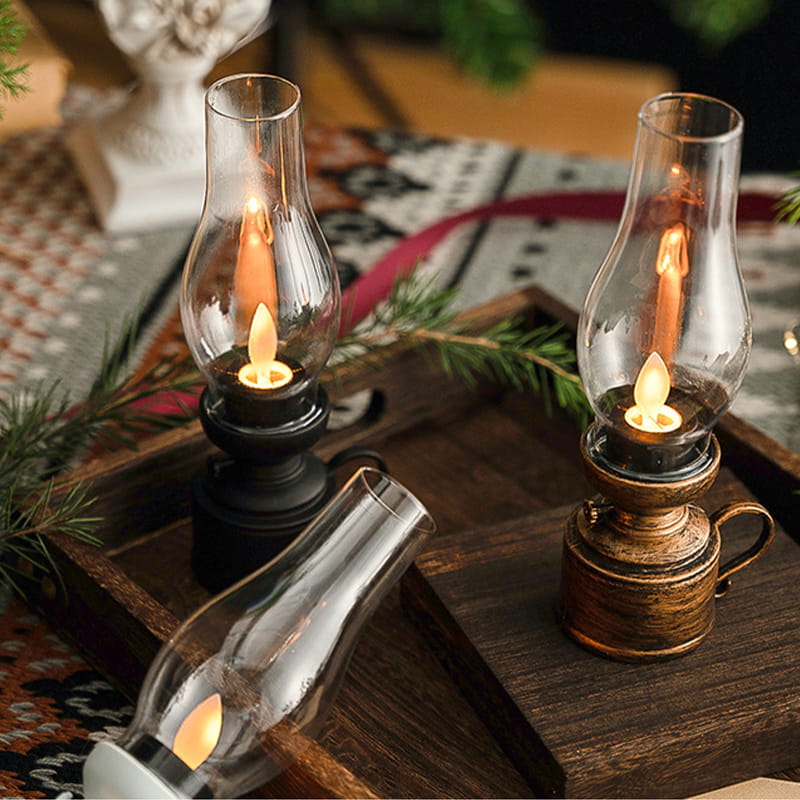 Halloween Carnival Nightš„š„LED Vintage Kerosene Lamp Electronic Swing Candle