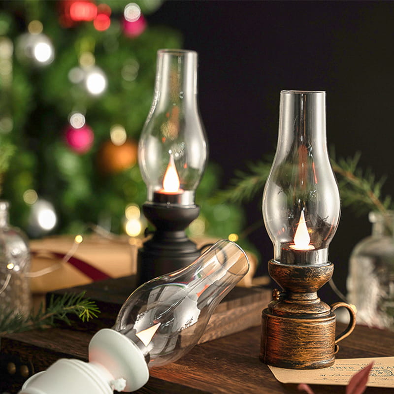 Halloween Carnival Nightš„š„LED Vintage Kerosene Lamp Electronic Swing Candle