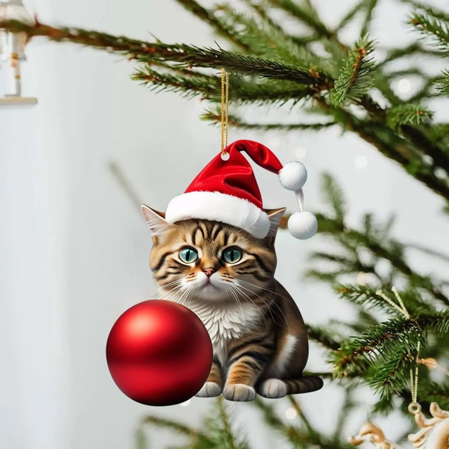 🎄10 piece 😻 Cat Christmas tree ornaments. Hanging cat ornaments