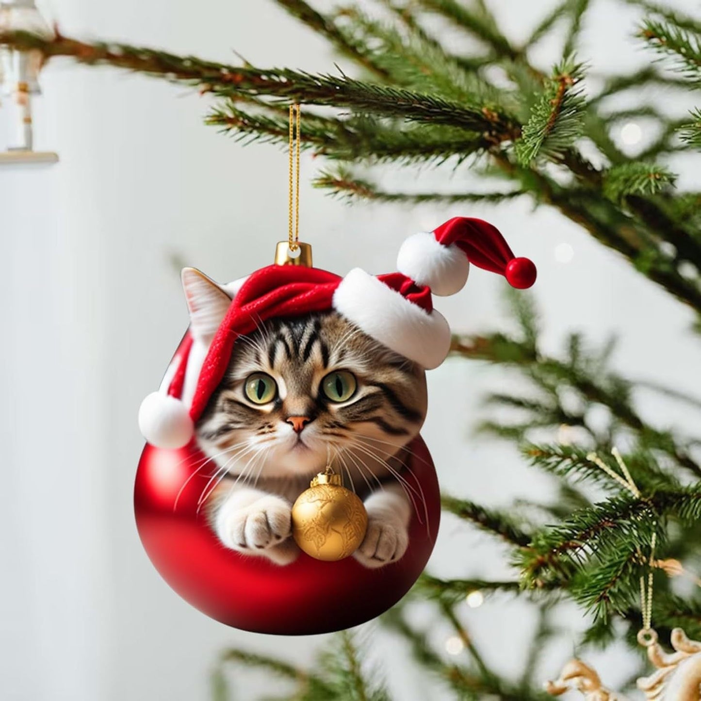 🎄10 piece 😻 Cat Christmas tree ornaments. Hanging cat ornaments