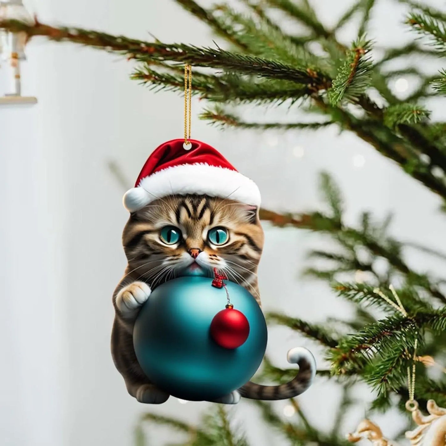 🎄10 piece 😻 Cat Christmas tree ornaments. Hanging cat ornaments