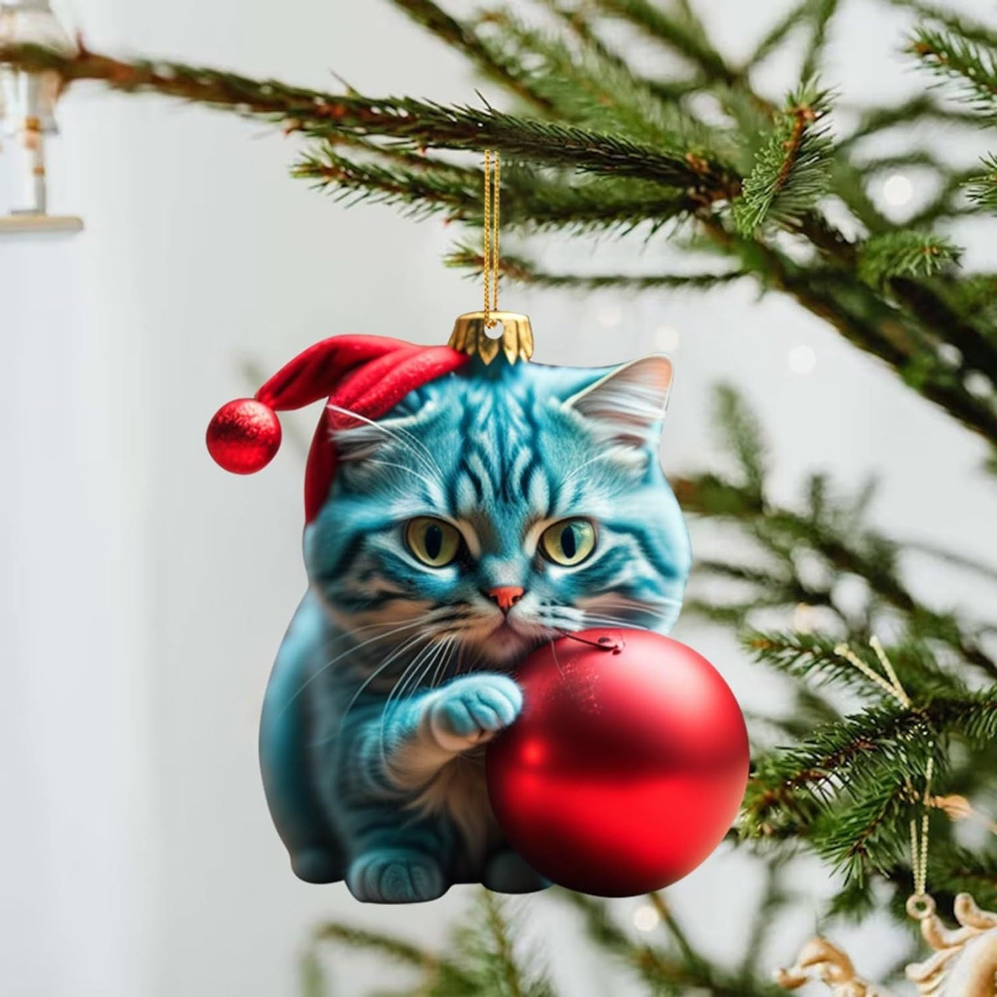 🎄10 piece 😻 Cat Christmas tree ornaments. Hanging cat ornaments
