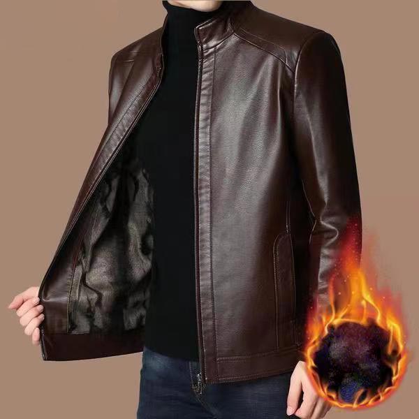 ✨New Arrival✨Men’s Warm Plush Lining Leather Jacket