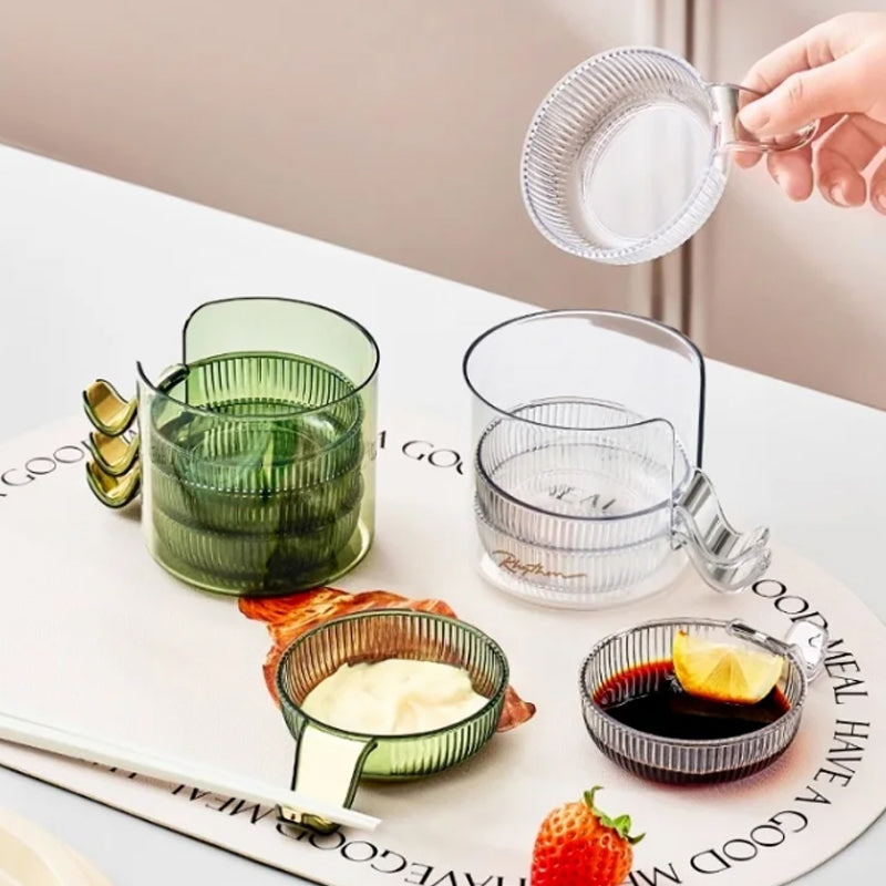 🧑🍳🧑🍳Kitchen Essentials🍽️ Clear Small Dipping Dish with Handle