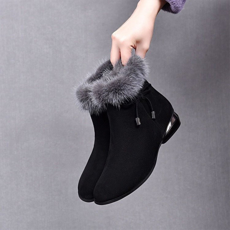Fashionable, warm, thick and non-slip ankle boots for women
