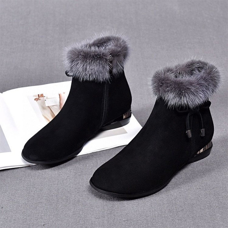 Fashionable, warm, thick and non-slip ankle boots for women