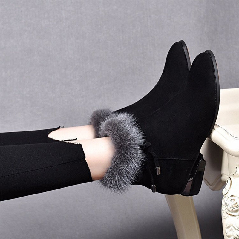 Fashionable, warm, thick and non-slip ankle boots for women