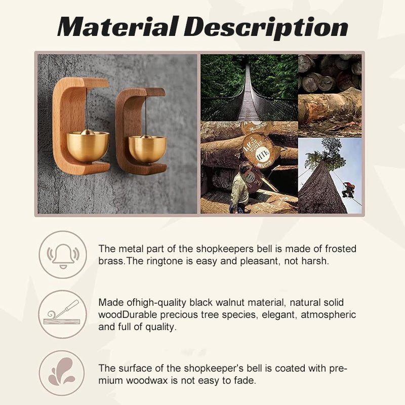 š„2025 HOT SALEš„ Magnetic Wooden Wind Chime Doorbell Decoration