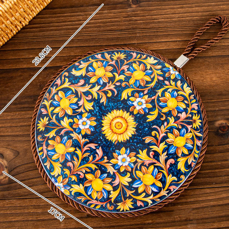 Vintage Enamel Ceramic Heat-Resistant Mat