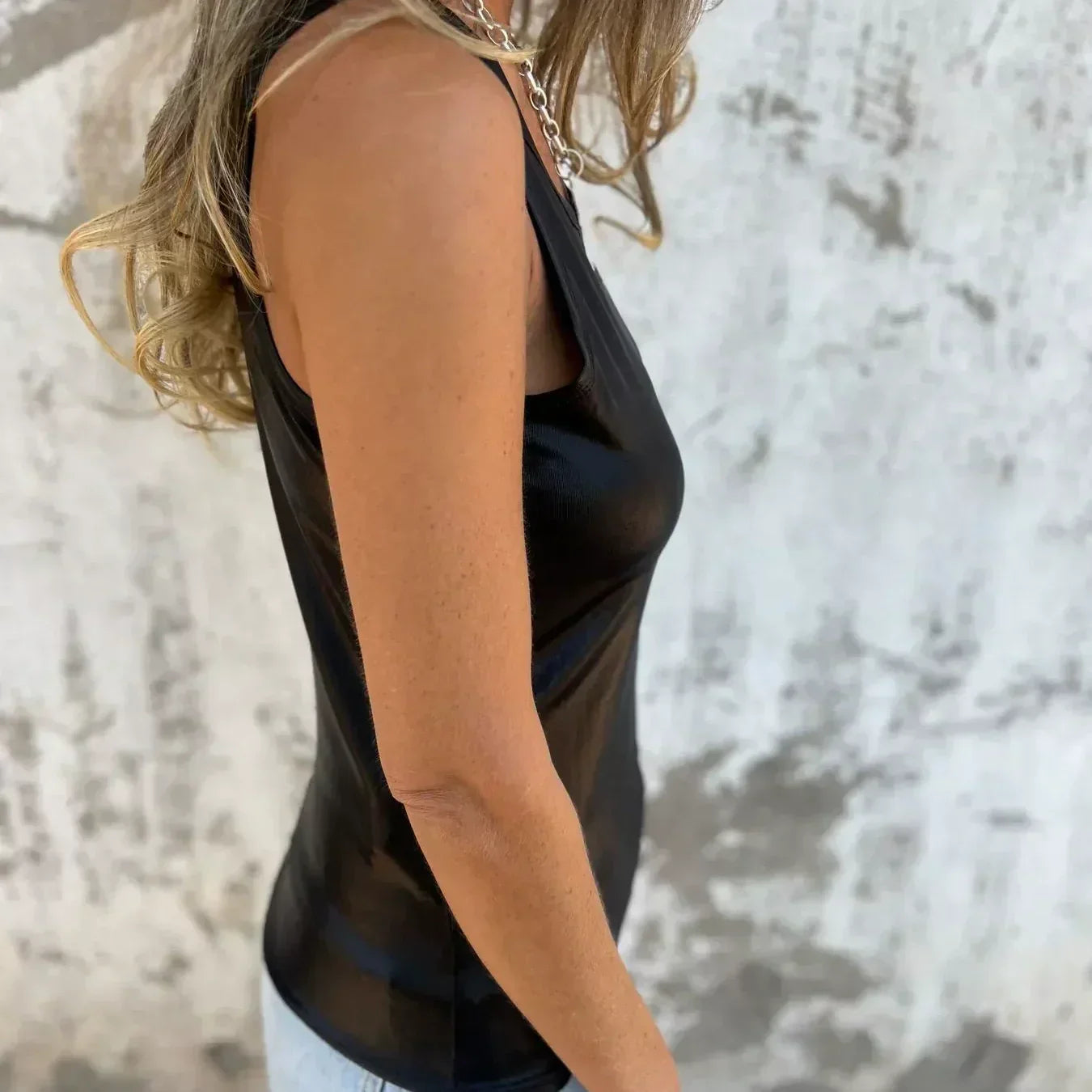 Shimmer Metallic Tank Top