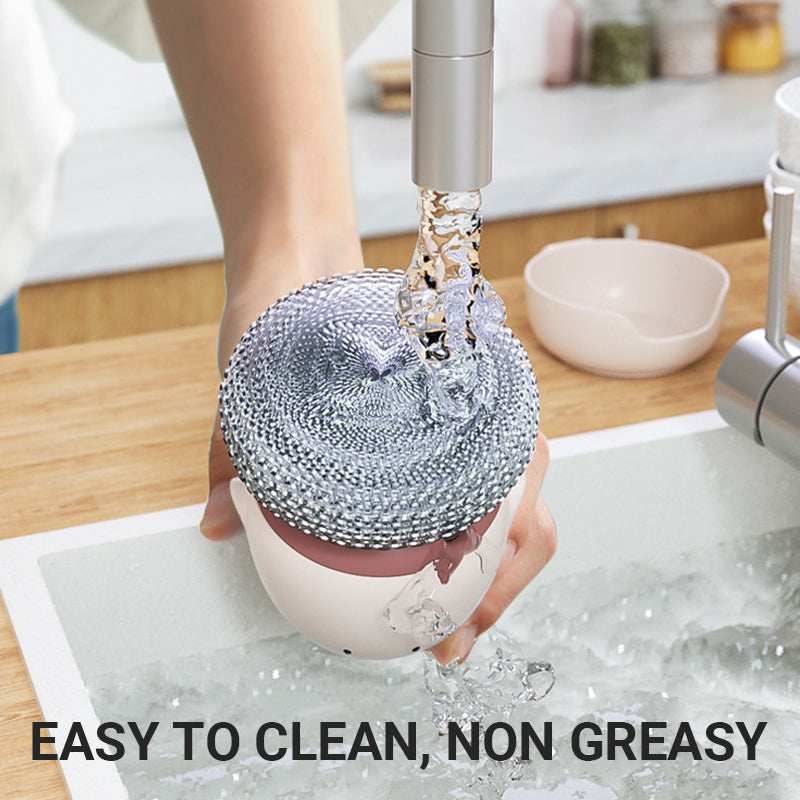 Cute Steel Scrubber with Integrated Detergent Dispenser