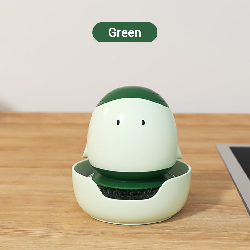 Cute Steel Scrubber with Integrated Detergent Dispenser